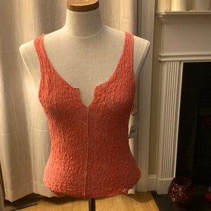 Free people coral camisole size S NWT